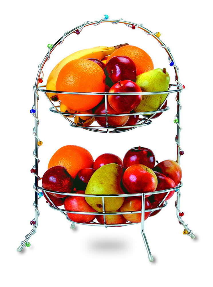 2 Tier Fruit Basket TowerJewish Gifts