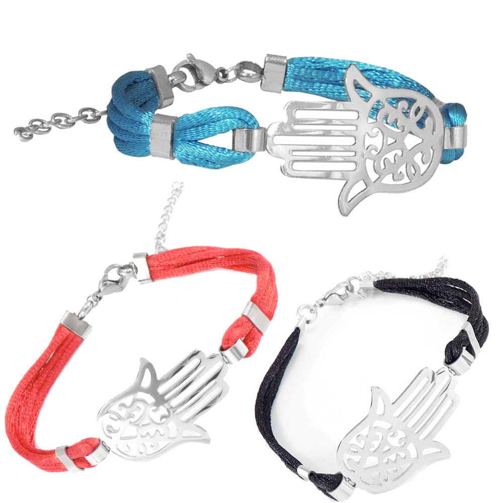 Bat Mitzvah GiftsStainless Steel Hamsa BraceletJewish Jewelry