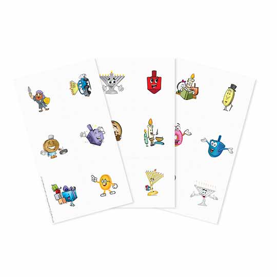 Hanukkah Characters Temporary Tattoos