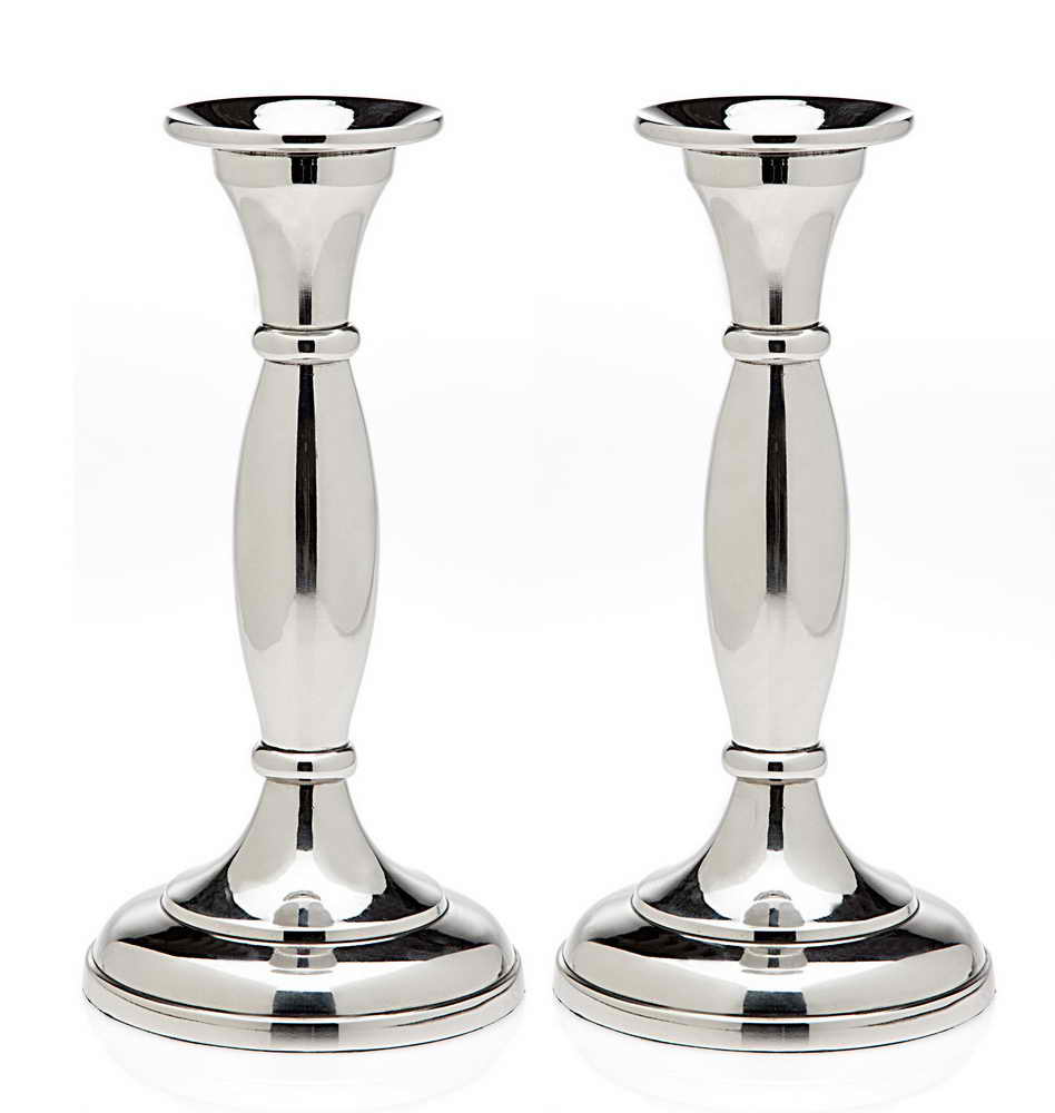 Sleek Shabbat Candlesticks
