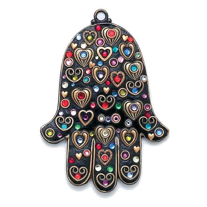 Hama Wall Plaque With Hearts And Beaded Design