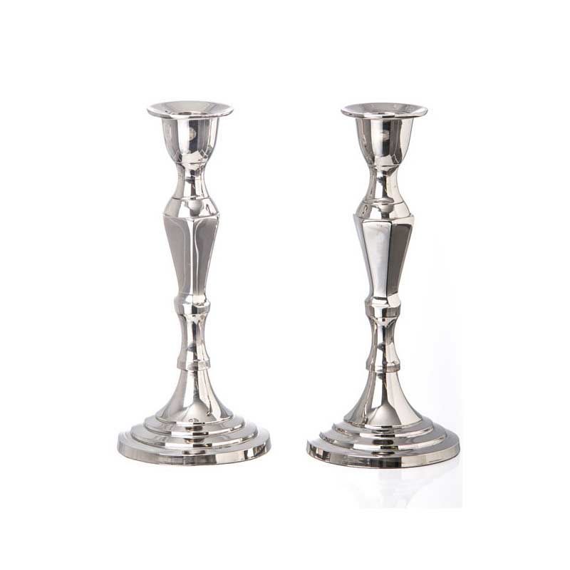 Stainless Steel Shabbat Candlesticks
