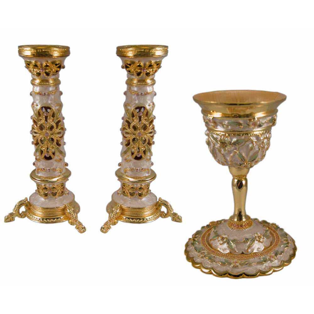 Royal Shabbat Candle & Kiddush Set