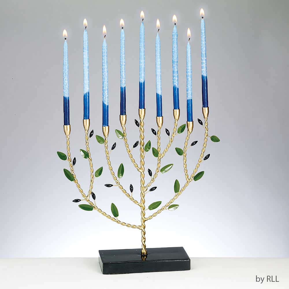 Hanukkah Gifts Olive Branch Tree Of Life Menorah