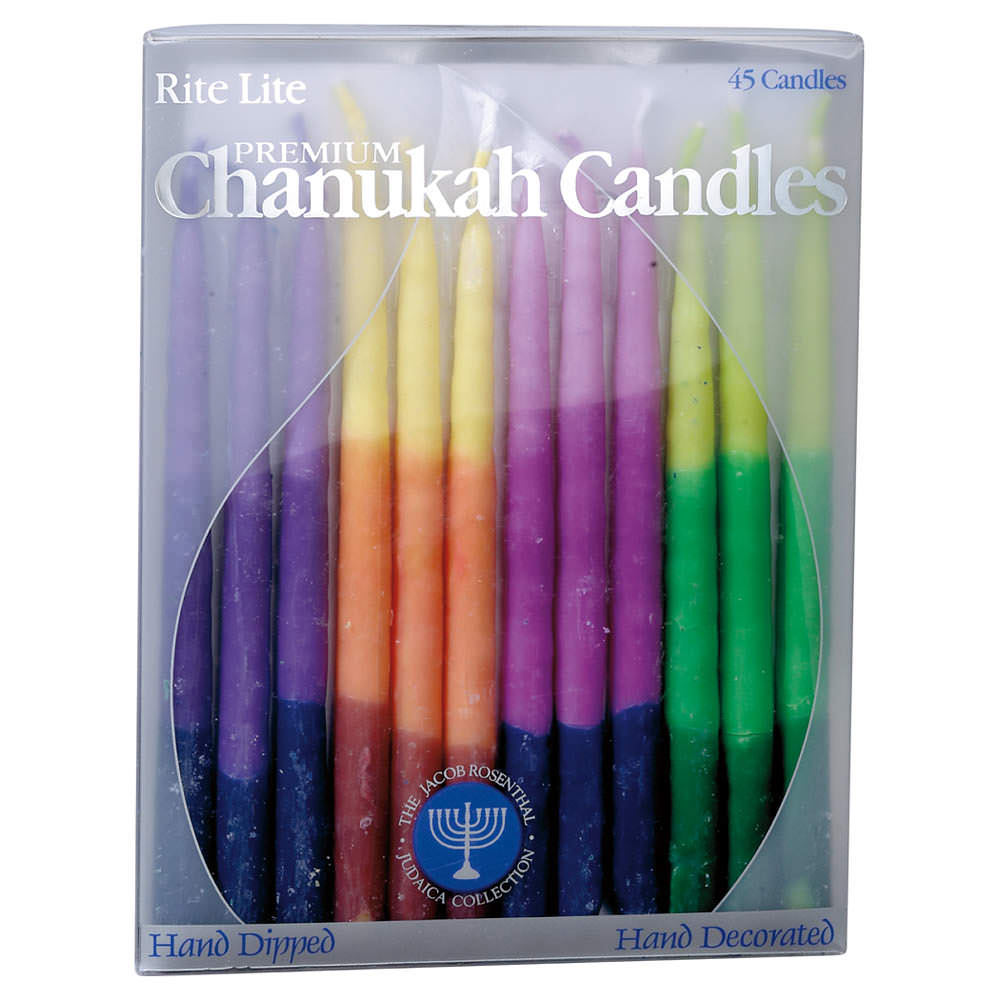 Premium TriColor Hanukkah Candles