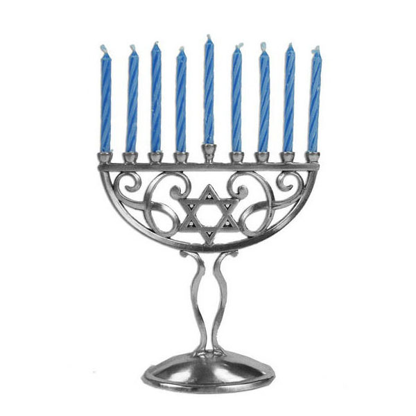 Menorah Judaica Mini Chanukah Menorah & Candles