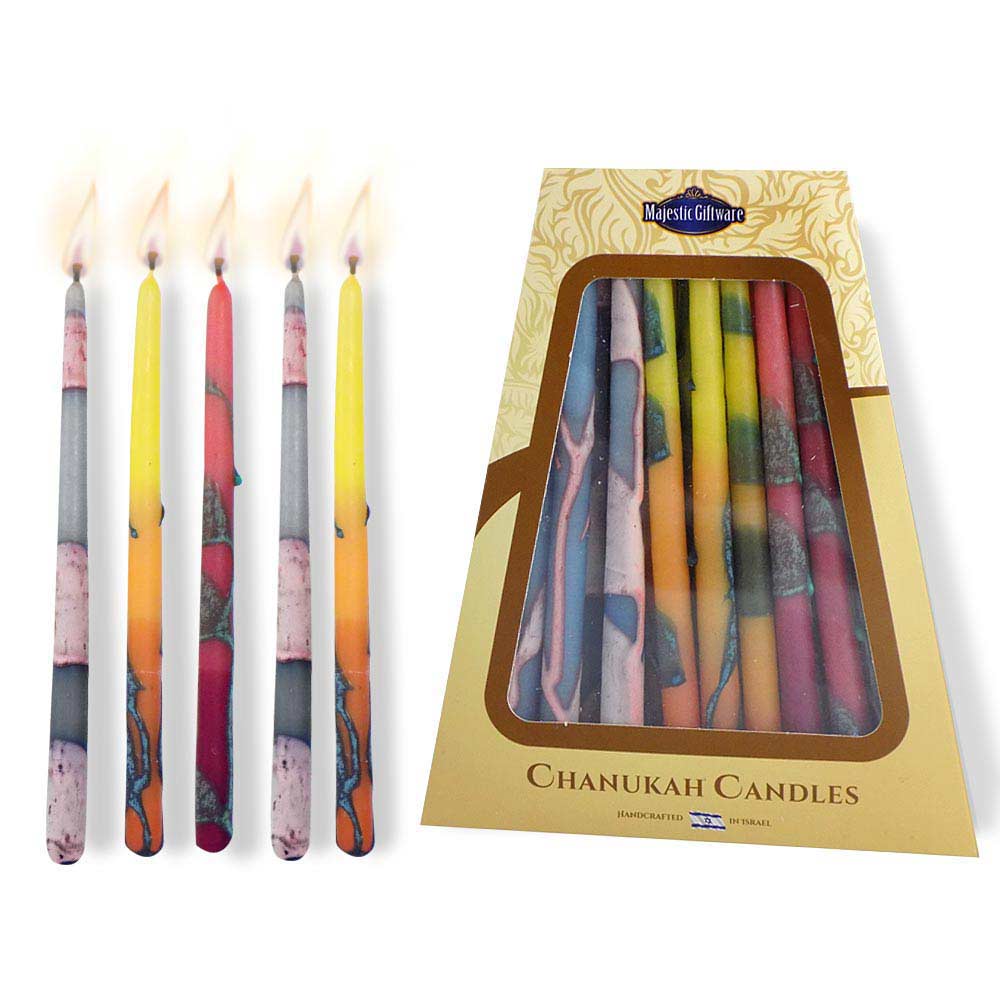 Safed Candles Premium Multicolor For Chanukah