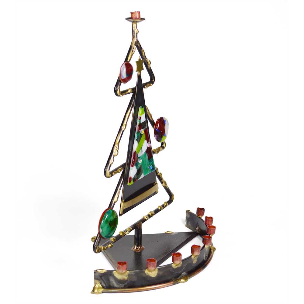 Interfaith December Holiday Gifts Hanukkah Menorah Christmas Tree