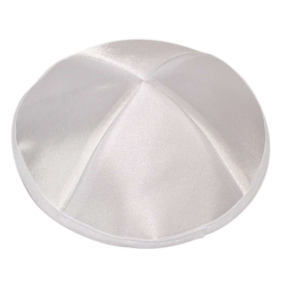Jewish Gifts - White Satin Kippah