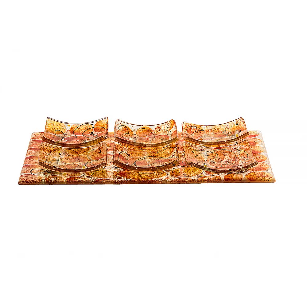 Passover Seder Plates Artesian Glass Orange Citron Seder Plate