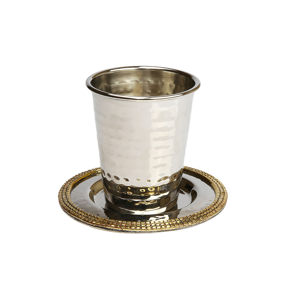 Beaded Two Tone Kiddush Cup Tray