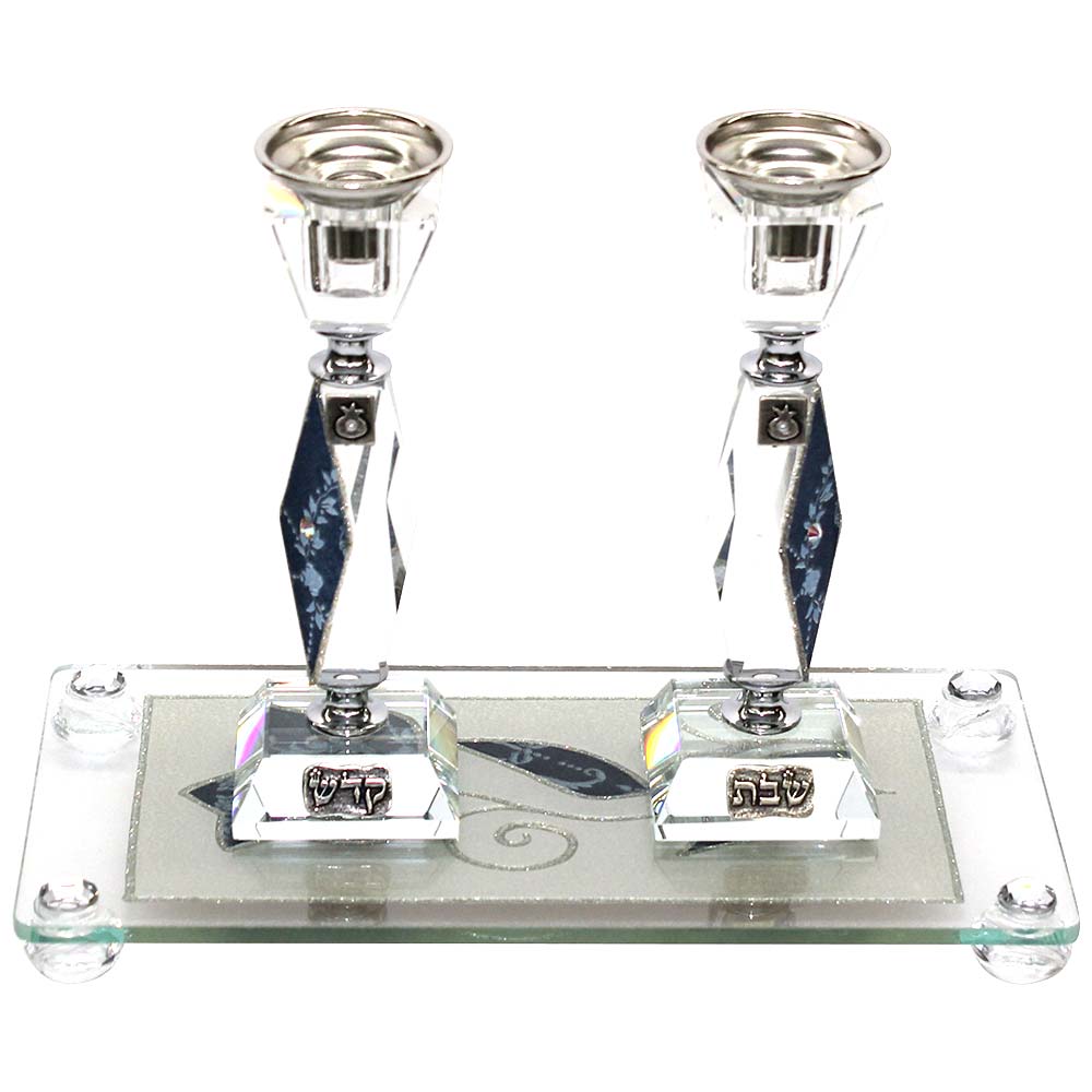 unique shabbat candlesticks gifts candlesticks blue shabbat candlestick tray set unique shabbat candlesticks gifts candlesticks blue shabbat candlestick tray set