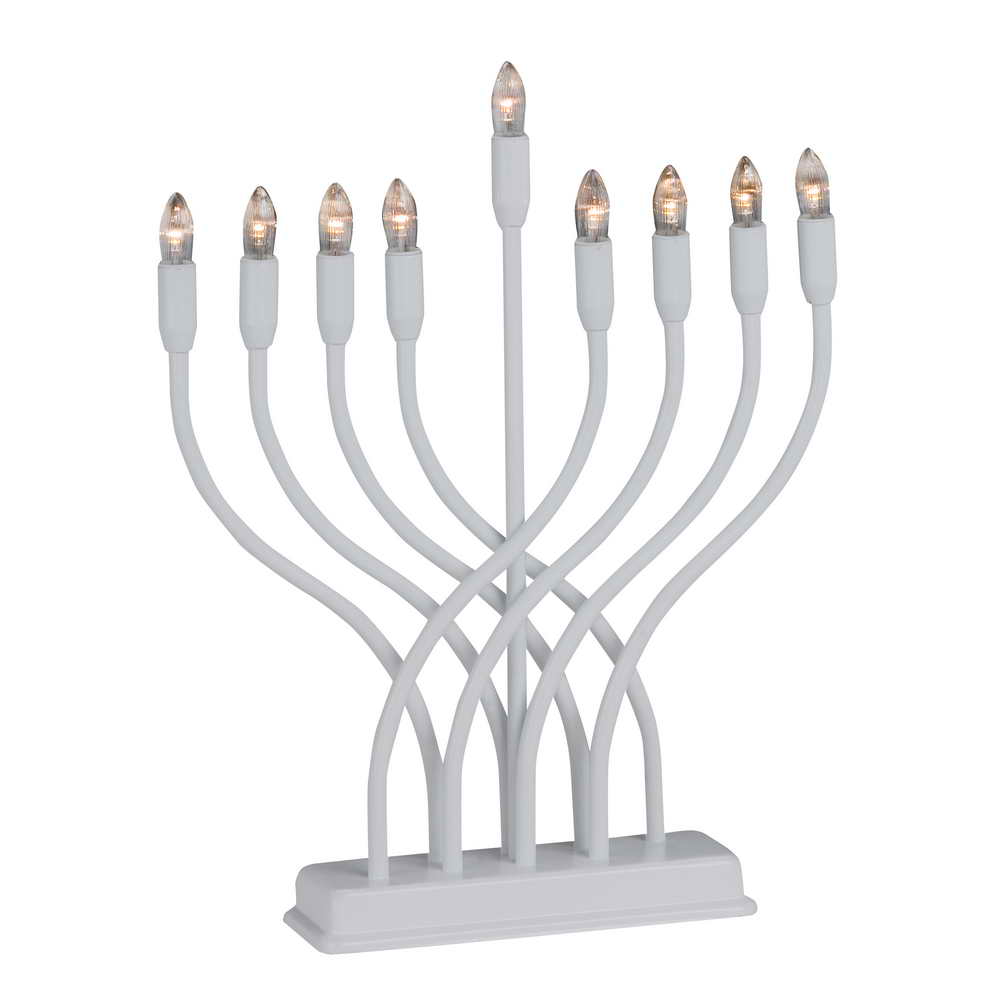 Hanukkah GiftsElectric Hanukkah Menorah In White Finish