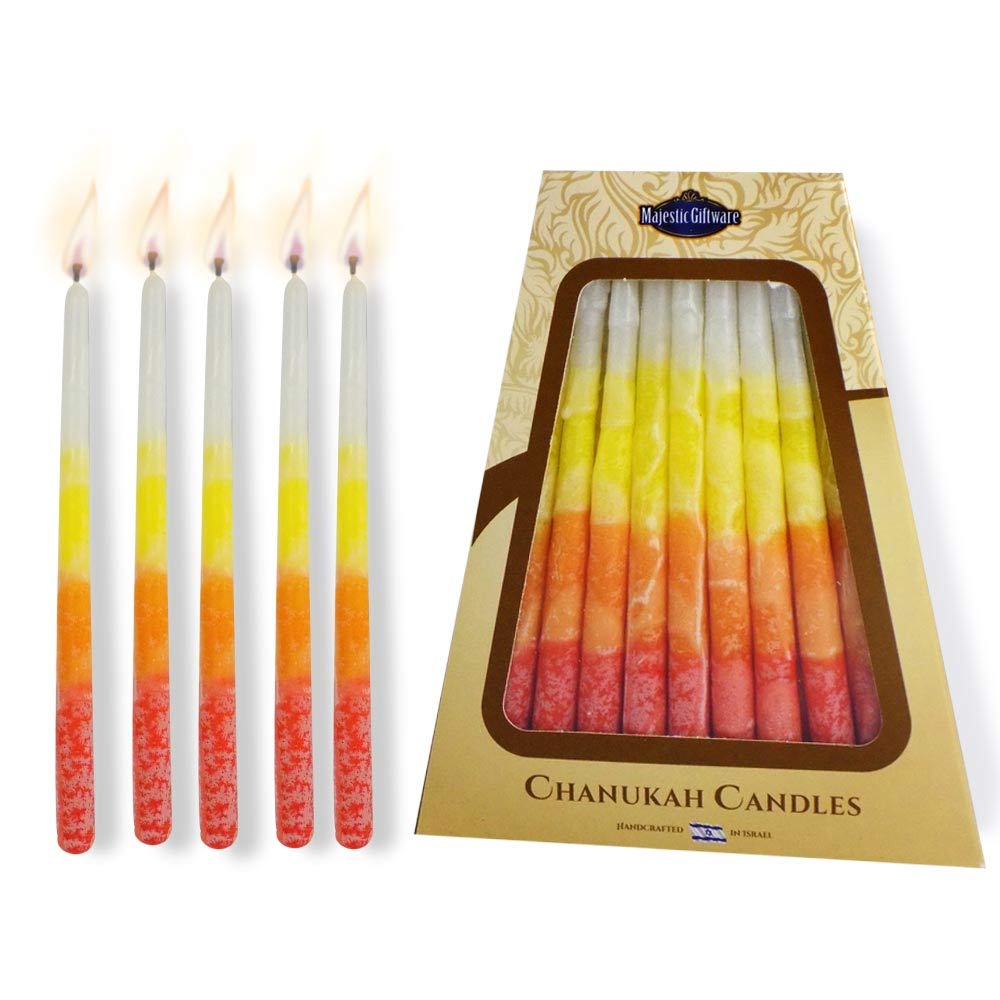 Hanukkah GiftsSafed Hanukkah Candles Orange