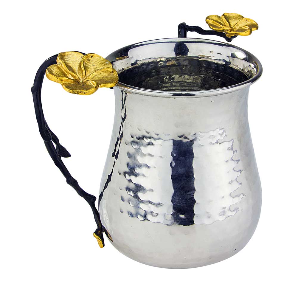 Jewish ShabbatHand Washing Cup With Frangipani HandlesJewish